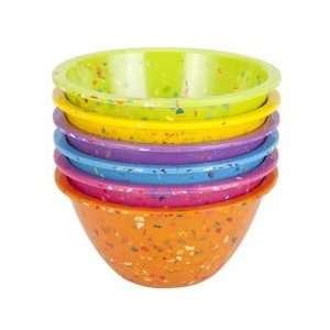 Zak Designs Confetti 6pc Assorted Bright 5.5 Inch Individual Bowls