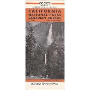  1949 Cooks Tours California National Parks,Rockies 
