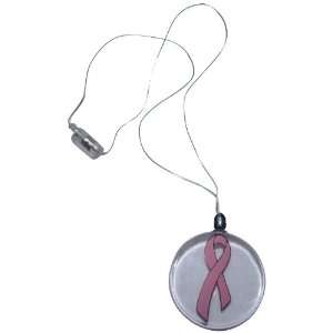  WeGlow International Pink Ribbon Medallion Necklace (3 