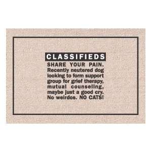  Classifieds   Share Your Pain Pet DoormatM156 Pet 