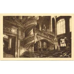   Postcard Interior of the Church of St. Etienne du Mont   Paris France