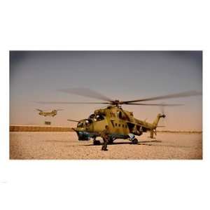 Afghan Air Corps Mi 35 at Kandahar Airfield, 2009 Poster (20.00 x 16 