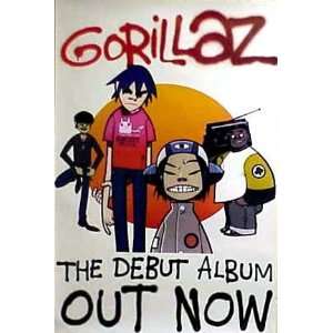  GORILLAZ THE DEBUT ALBUM OUT NOW 24x36 Poster 