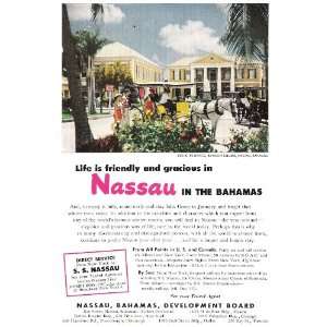  Nassau in the Bahamas 1952 Original Travel Advertisement 