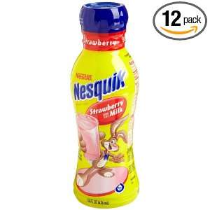 Nestle Nesquik Ready To Drink Flavored Milk, Low Fat Strawberry (1% 