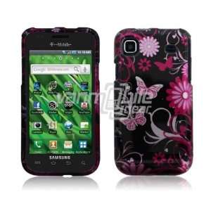  Pink Butterfly Design Hard 2 Pc Plastic Snap On Faceplate 