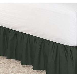  Solid Ruffled Bedskirt Dust Ruffle FULL Size 18 drop 