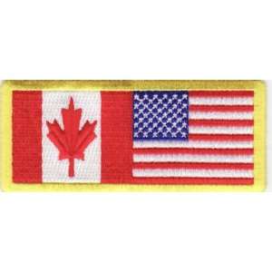  USA CANADA FLAG Embroidered Quality Biker Vest Patch 
