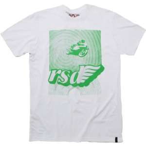 Roland Sands Design RSD Wing Mens Short Sleeve Fashion Shirt   White 
