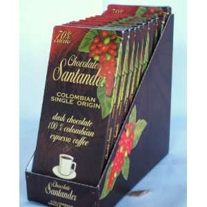 Santander, Chocolate Bar 70% Espresso, 2.5 Ounce (10 Pack)  