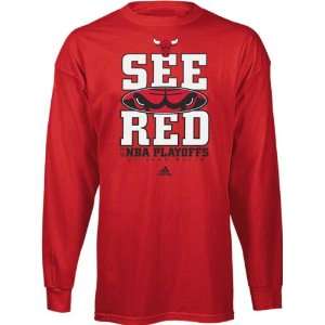  Chicago Bulls See Red NBA Playoffs Long Sleeve T Shirt 