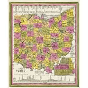  STATE OF OHIO (OH/CINCINNATI) BY AUGUSTUS MITCHELL 1846 