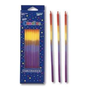  Multi Color 8 inch Party Candles