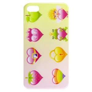  Gino Hard Plastic IMD Heart Print Guard Cover for iPhone 4 
