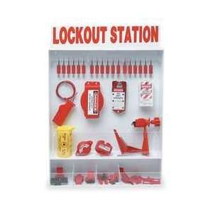 Lockout Station,equipped,white,valves   BRADY  Industrial 