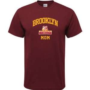  Brooklyn College Bulldogs Maroon Mom Arch T Shirt Sports 