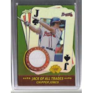 2002 Topps Chrome 5JCCJ Jack of All Trades Jersey Chipper Jones Braves 