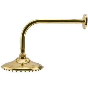   19 Extended Shower Arm Only/Lowers Showerhead 6   Polished Brass