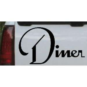  Black 20in X 10.5in    Diner Window Decal Sign Business 