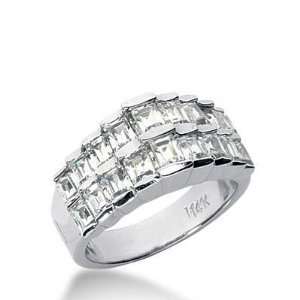  18K Gold Diamond Anniversary Wedding Ring 18 Straight 