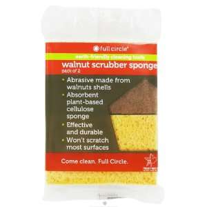  Full Circle FC11208 Walnut Scrubber Sponges, 2 Pack