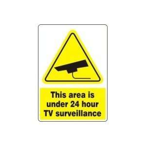  THIS AREA IS UNDER 24 HOUR TV SURVEILLANCE W/GRAPHIC Sign 