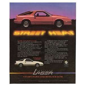  1986 Chrysler Laser XT Print Ad (11832)