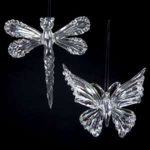  Club Pack of 12 Glass Butterfly and Dragonfly Christmas 