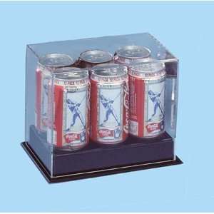  6 Pack Can 5 3/4 x 8 1/2 x 5 1/2 Display Case Sports 