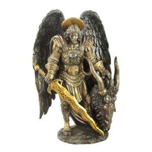  ST. MICHAEL AND THE DRAGON Archangel Statue Saint