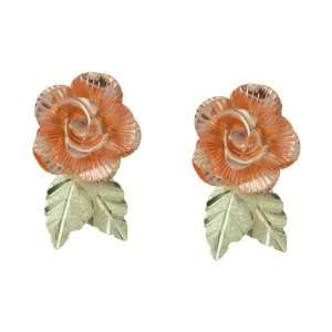  12K Rose Earrings Jewelry