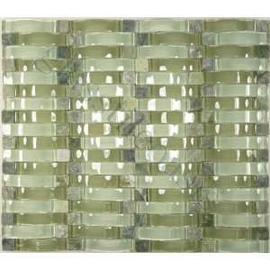   Green Wave 3D Glass Series Glossy Glass Tile   14480