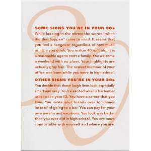  Signs Youre in Your 30s Birthday Card Health & Personal 