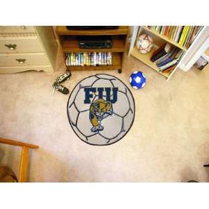   University Golden Panthers 29 Diameter Soccer Ball Shaped Area Rug
