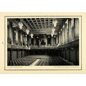  1913 Print Groszer Ballroom Hall Design Chandelier Max 