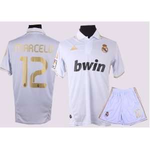  Real Madrid 2012 Marcelo Home Jersey Shirt & Shorts Size L 