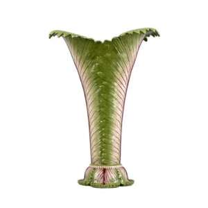   Slim Decorative Display Cabbage Leaf Vase, 17H (in.)
