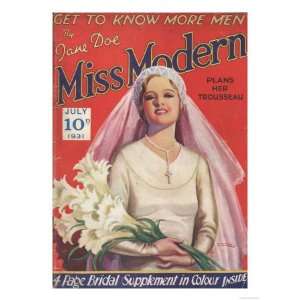 Miss Modern, Brides Weddings Magazine, UK, 1931 Premium Poster Print 