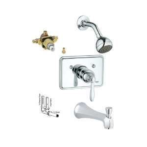 GROHE Somerset Starlight Chrome 1 Handle Tub & Shower Faucet with 