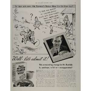 1934 Ad F. Fox Cartoonist General Foods Posts 40% Bran Flakes Cereal 