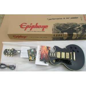 Epiphone Les Paul Custom Black Beauty 3 pickups Guitar 