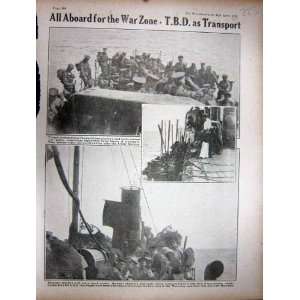    1916 WW1 Soldiers Destroyer Ship Transport Tommies