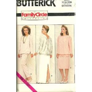 Misses Top, Skirt & Pants Butterick Sewing Pattern 4369 (Size 20 22 