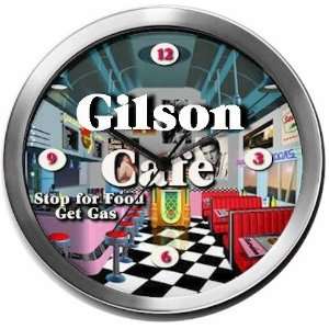  GILSON 14 Inch Cafe Metal Clock Quartz Movement Kitchen 