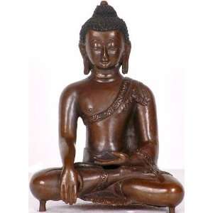  Buddha in the Bhumisparsha Mudra   Copper Sculpture