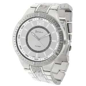  Geneva Mens Platinum Link Watch Jewelry