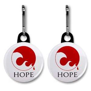 HOPE for JAPAN Earthquake Tsunami Survivors Flag 2 Pack 1 Black Zipper 