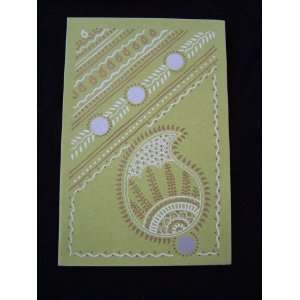  Cards And Envelope Madras Print (Pack of 5 with Assorted 