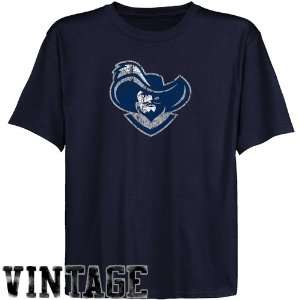  Xavier Musketeers Youth Navy Blue Distressed Logo Vintage 