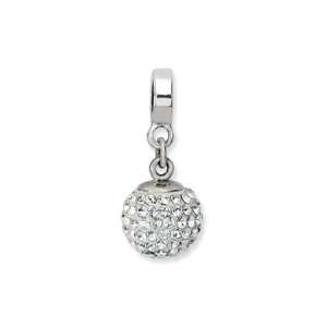  April Birthstone, Crystal Ball Dangle Charm Jewelry
